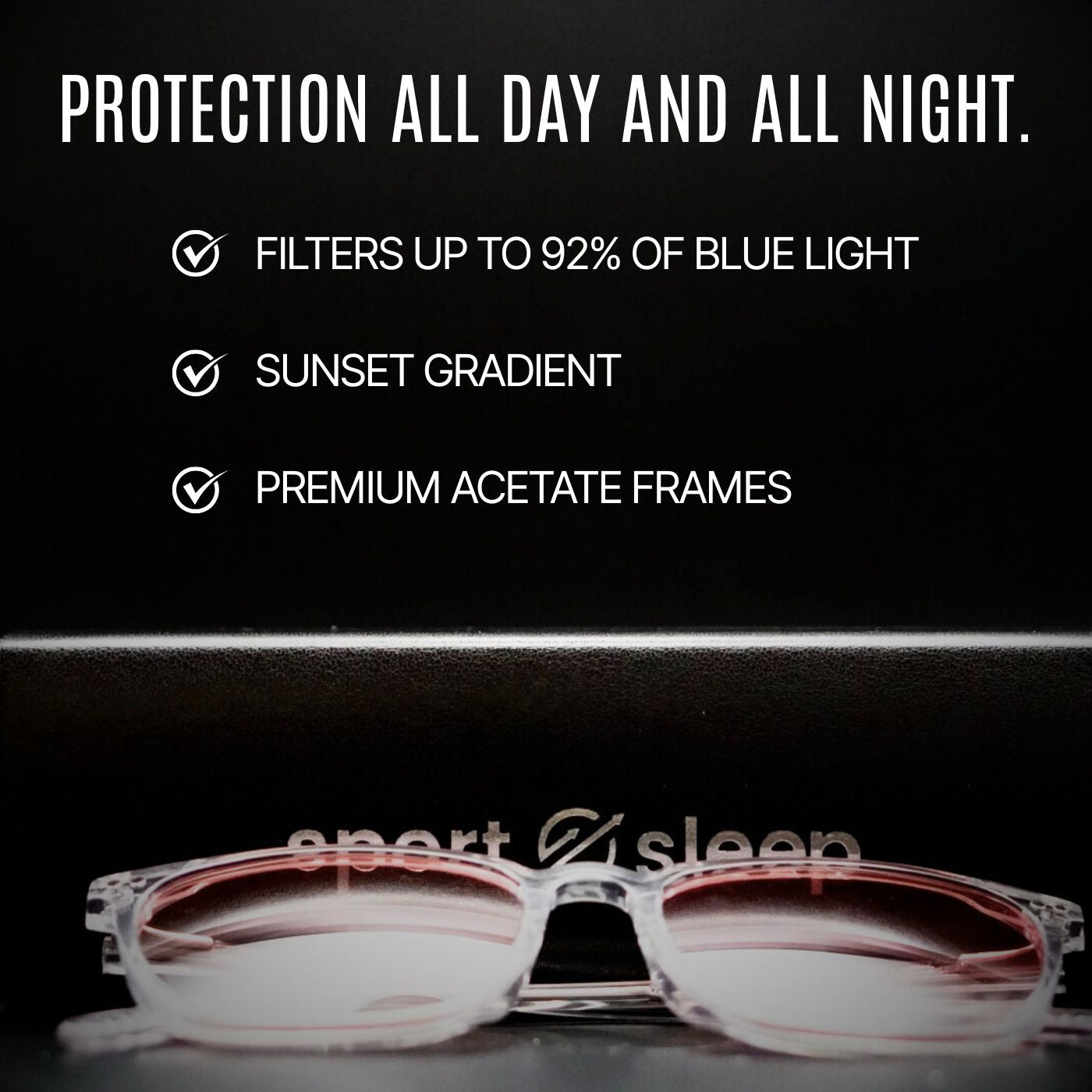 Sport Sleep Sunset Blue Light Blocking Glasses