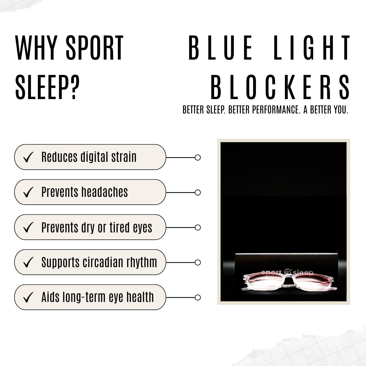 Sport Sleep Sunset Blue Light Blocking Glasses