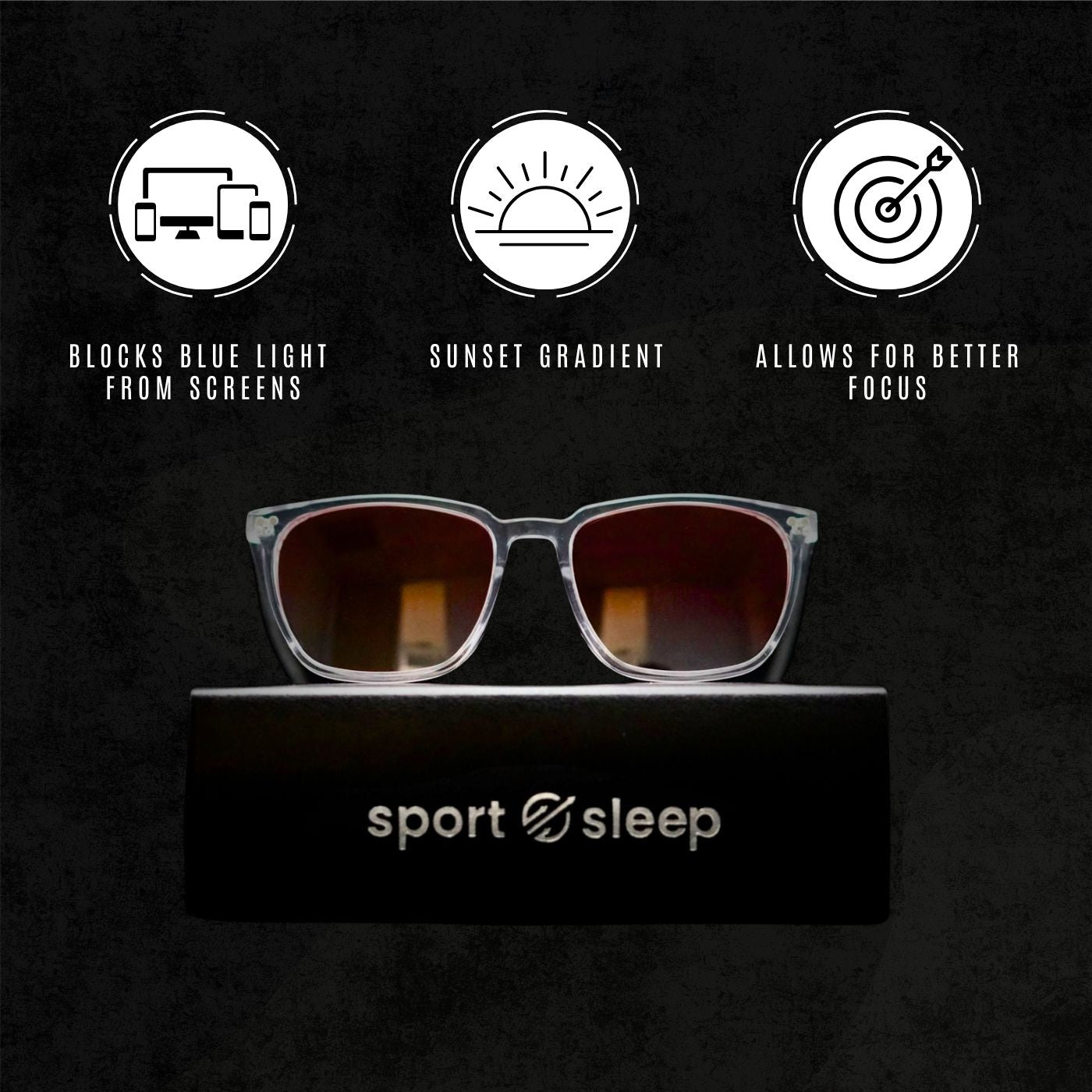 Sport Sleep Sunset Blue Light Blocking Glasses