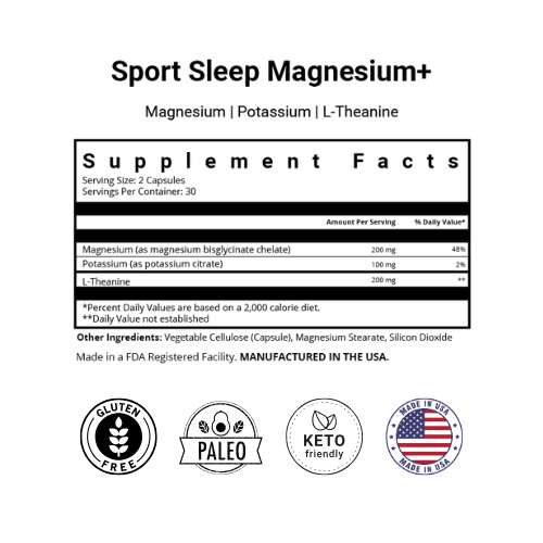 Sport Sleep Magnesium + L-Theanine and Potassium